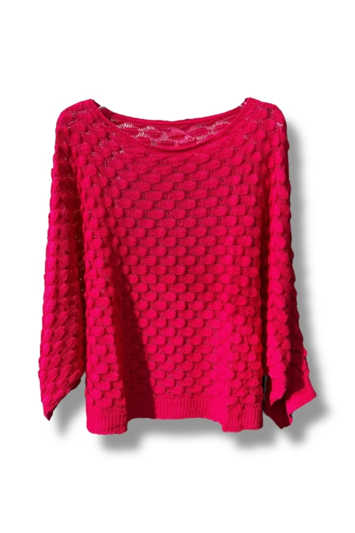 Kadın Merserize Triko Bluz Oversize Standart Beden 38-52 Uyumlu Salaş