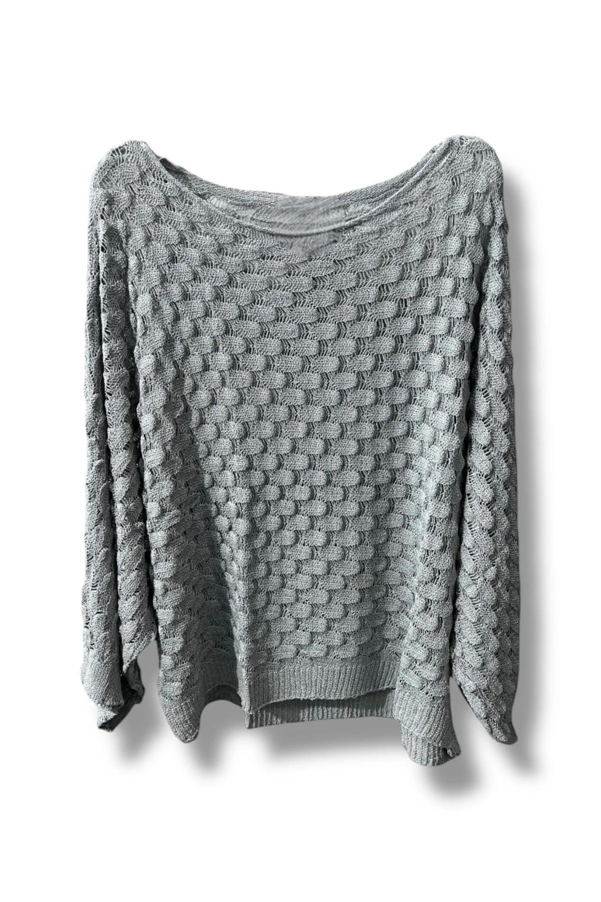 Kadın Merserize Triko Bluz Oversize Standart Beden 38-52 Uyumlu Salaş