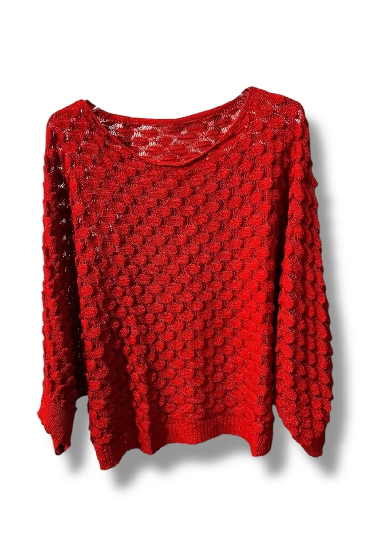 Kadın Merserize Triko Bluz Oversize Standart Beden 38-52 Uyumlu Salaş