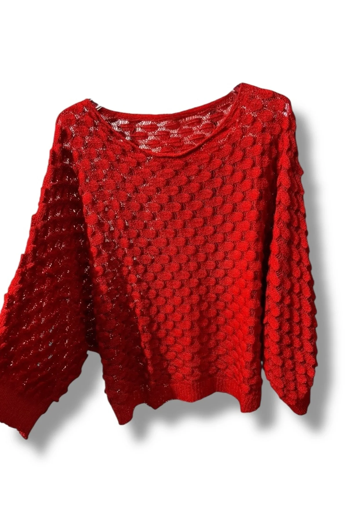 Kadın Merserize Triko Bluz Oversize Standart Beden 38-52 Uyumlu Salaş