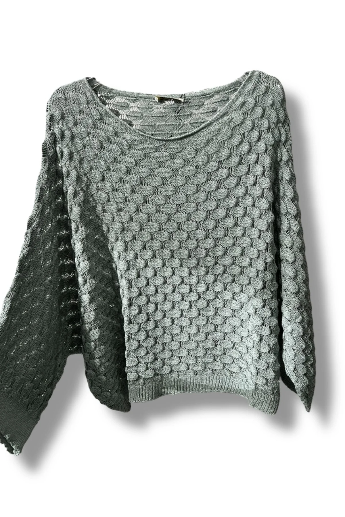 Kadın Merserize Triko Bluz Oversize Standart Beden 38-52 Uyumlu Salaş
