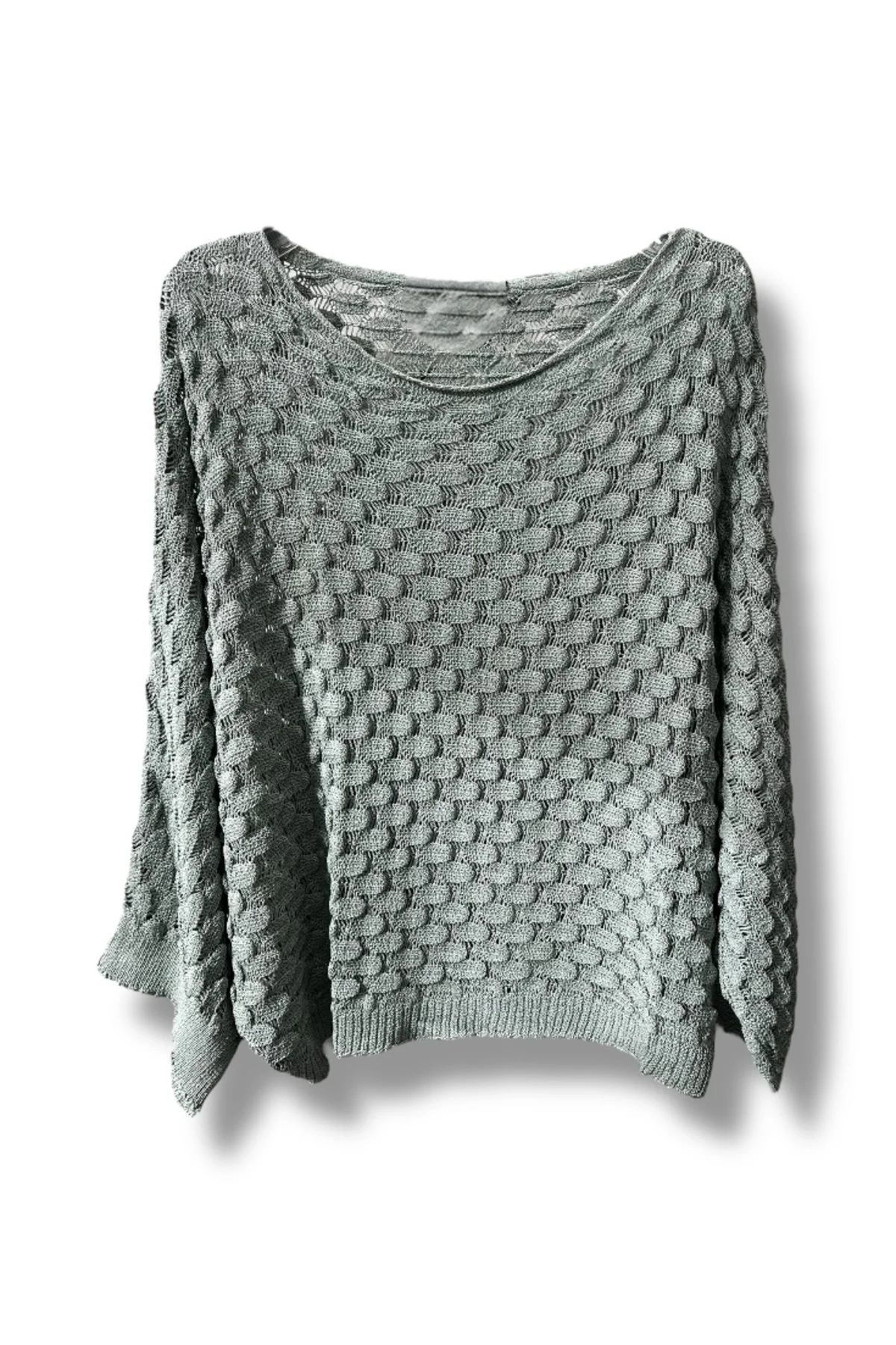Kadın Merserize Triko Bluz Oversize Standart Beden 38-52 Uyumlu Salaş