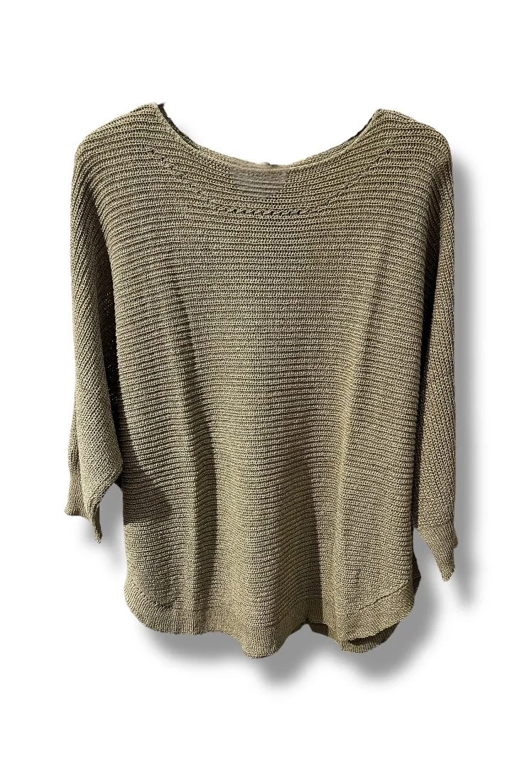 Kadın Merserize Triko Bluz Oversize Salaş Kalıp 38-52 Beden Uyumlu-Vizon