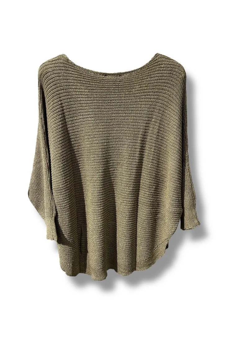 Kadın Merserize Triko Bluz Oversize Salaş Kalıp 38-52 Beden Uyumlu-Vizon