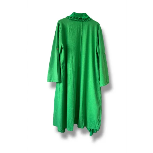 %100 pamuk garnili kaftan-Yeşil