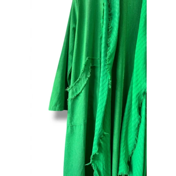 %100 pamuk garnili kaftan-Yeşil
