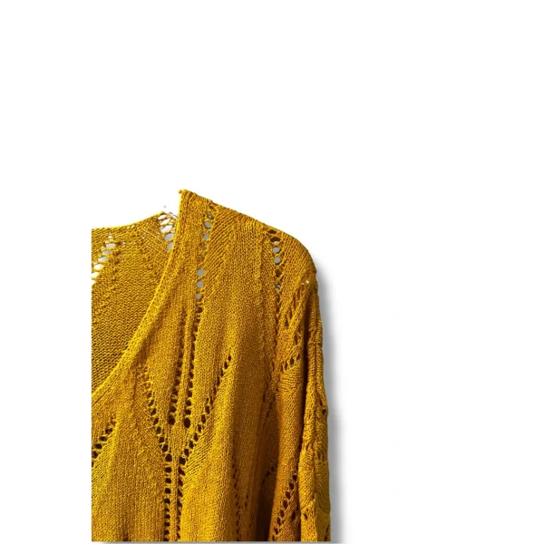 Oversize Ajurlu Merserize Triko Bluz Kadın V Yaka (38-52 Beden Uyumlu)