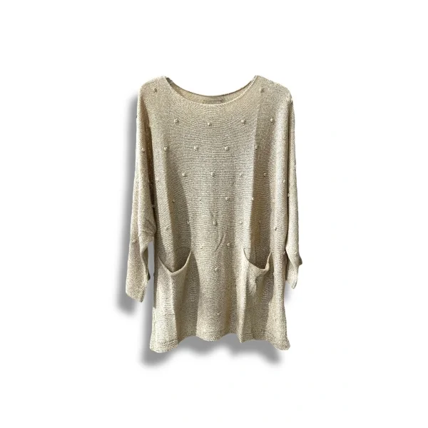 Merserize Triko Kadın Oversize Tunik - 38-52 Beden Uyumlu Standart Beden