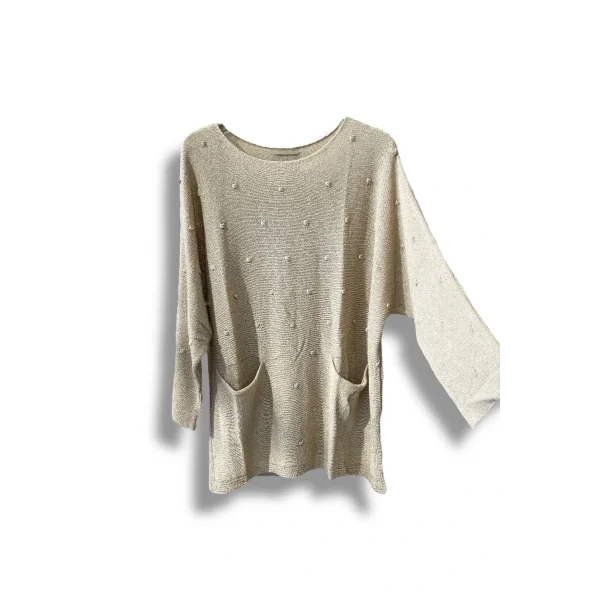 Merserize Triko Kadın Oversize Tunik - 38-52 Beden Uyumlu Standart Beden