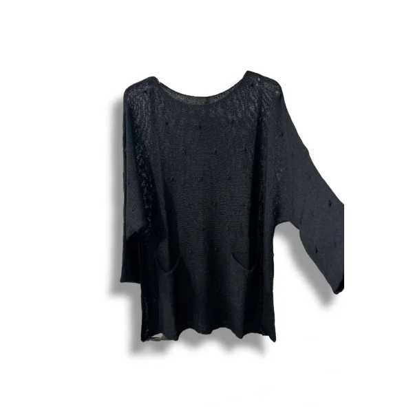 Merserize Triko Kadın Oversize Tunik - 38-52 Beden Uyumlu Standart Beden