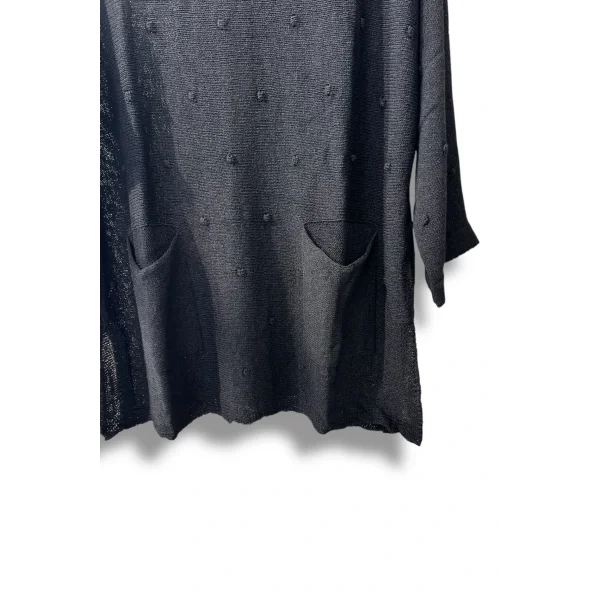 Merserize Triko Kadın Oversize Tunik - 38-52 Beden Uyumlu Standart Beden