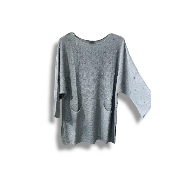Merserize Triko Kadın Oversize Tunik - 38-52 Beden Uyumlu Standart Beden