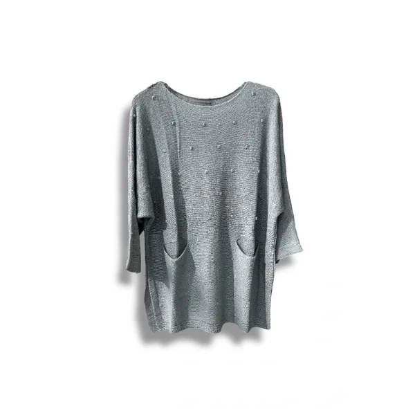 Merserize Triko Kadın Oversize Tunik - 38-52 Beden Uyumlu Standart Beden