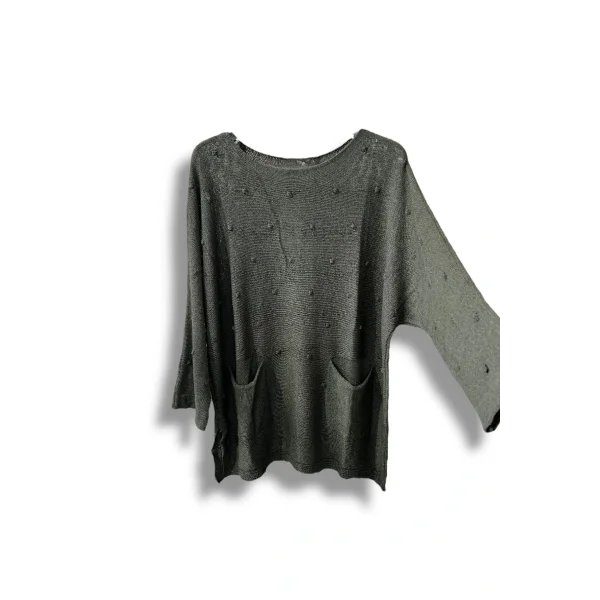 Merserize Triko Kadın Oversize Tunik - 38-52 Beden Uyumlu Standart Beden