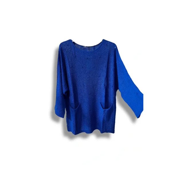 Merserize Triko Kadın Oversize Tunik - 38-52 Beden Uyumlu Standart Beden