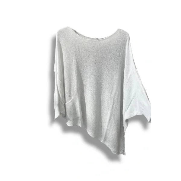 Oversize Cepli Merserize Bluz | 38-52 Beden Uyumlu Rahat Kalıp Triko