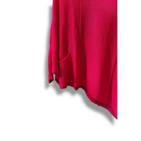 Oversize Cepli Merserize Bluz | 38-52 Beden Uyumlu Rahat Kalıp Triko