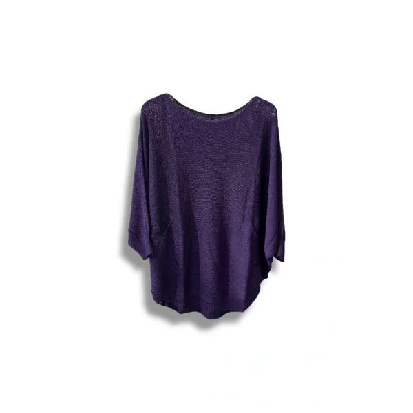 Oversize Cepli Merserize Bluz | 38-52 Beden Uyumlu Rahat Kalıp Triko