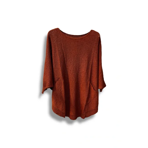 Oversize Cepli Merserize Bluz | 38-52 Beden Uyumlu Rahat Kalıp Triko