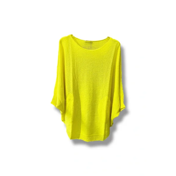 Oversize Cepli Merserize Bluz | 38-52 Beden Uyumlu Rahat Kalıp Triko