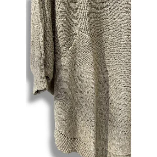Oversize Cepli Merserize Bluz | 38-52 Beden Uyumlu Rahat Kalıp Triko