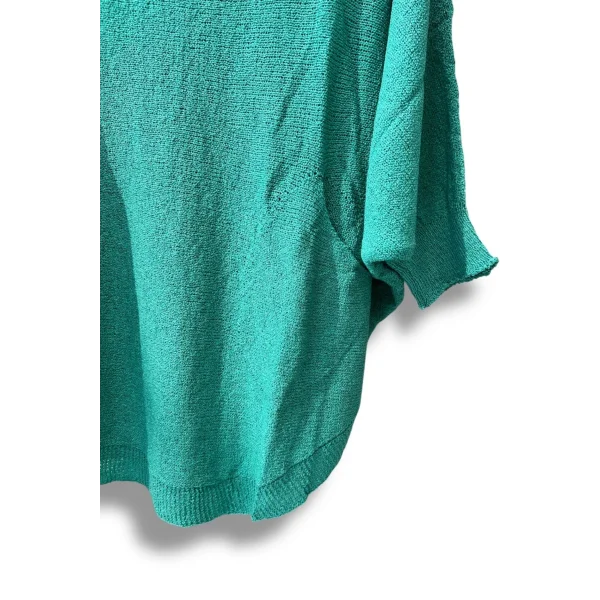 Merserize Triko Oversize Bluz - 38-52 Beden Uyumlu - Salaş Kazak