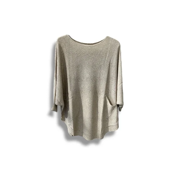 Merserize Triko Oversize Bluz - 38-52 Beden Uyumlu - Salaş Kazak