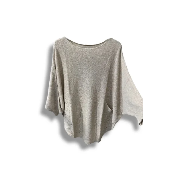 Merserize Triko Oversize Bluz - 38-52 Beden Uyumlu - Salaş Kazak