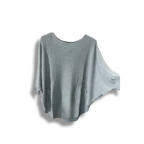 Merserize Triko Oversize Bluz - 38-52 Beden Uyumlu - Salaş Kazak