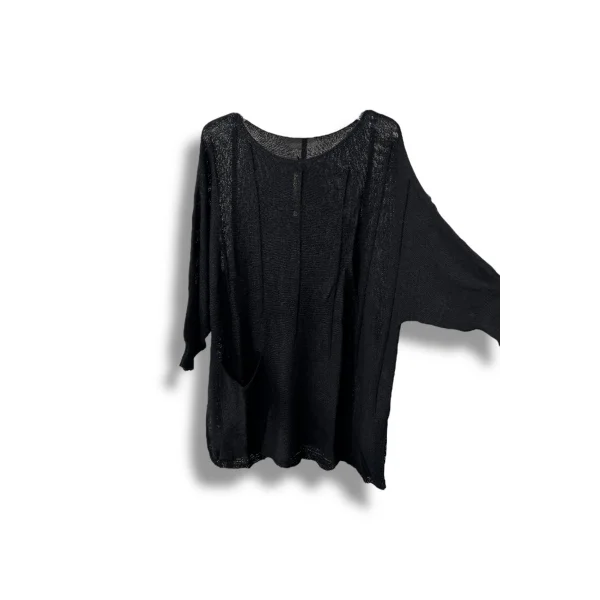 Oversize Merserize Triko Bluz | 38-52 Beden Uyumlu
