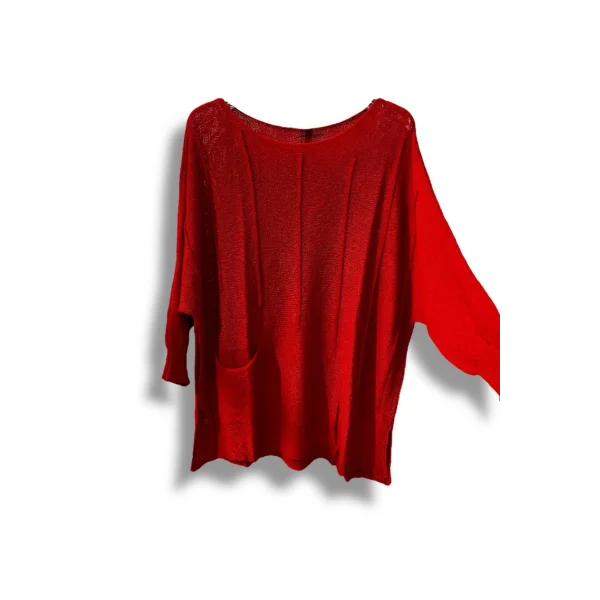 Oversize Merserize Triko Bluz | 38-52 Beden Uyumlu