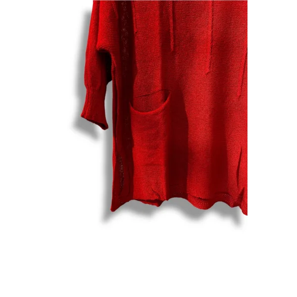 Oversize Merserize Triko Bluz | 38-52 Beden Uyumlu