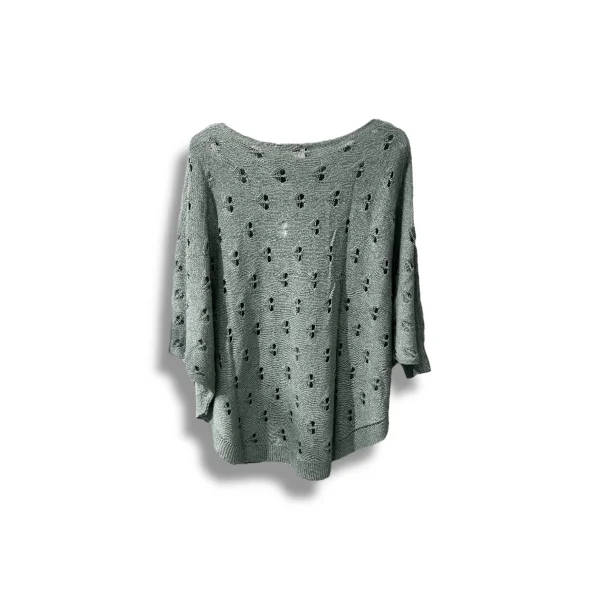 Oversize Merserize Triko Bluz - Delikli Desenli Kazak (38-52 Beden)