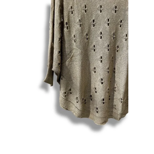 Oversize Merserize Triko Bluz - Delikli Desenli Kazak (38-52 Beden)