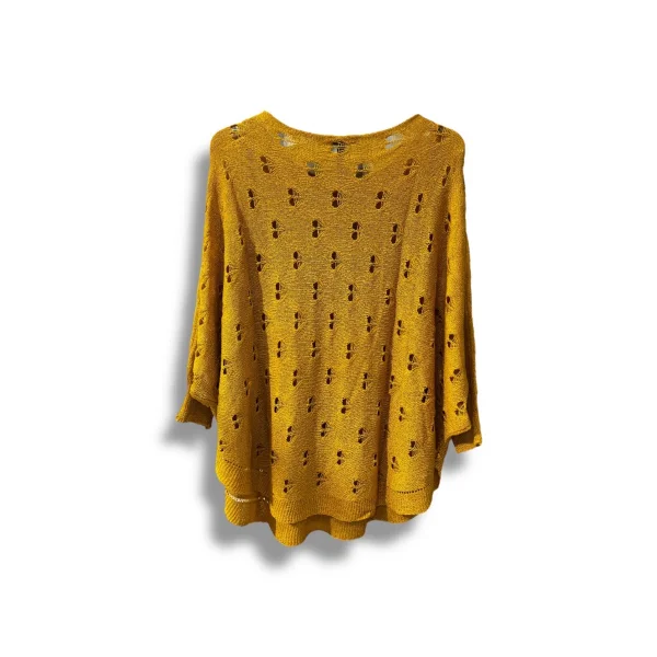 Oversize Merserize Triko Bluz - Delikli Desenli Kazak (38-52 Beden)