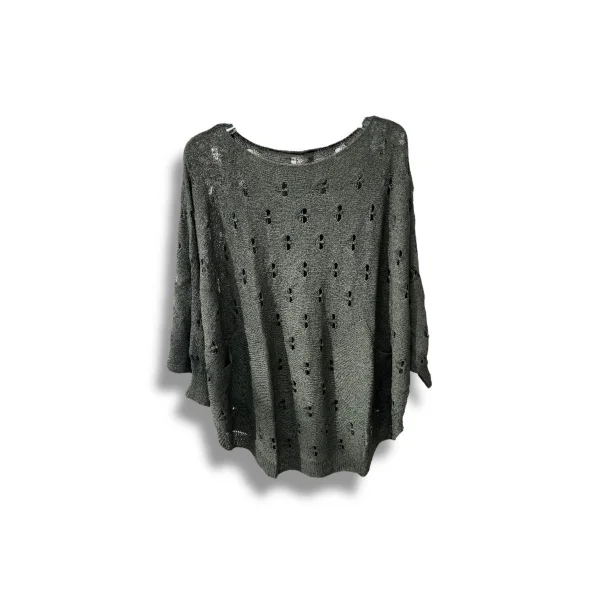 Oversize Merserize Triko Bluz - Delikli Desenli Kazak (38-52 Beden)
