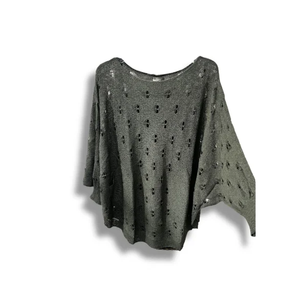 Oversize Merserize Triko Bluz - Delikli Desenli Kazak (38-52 Beden)