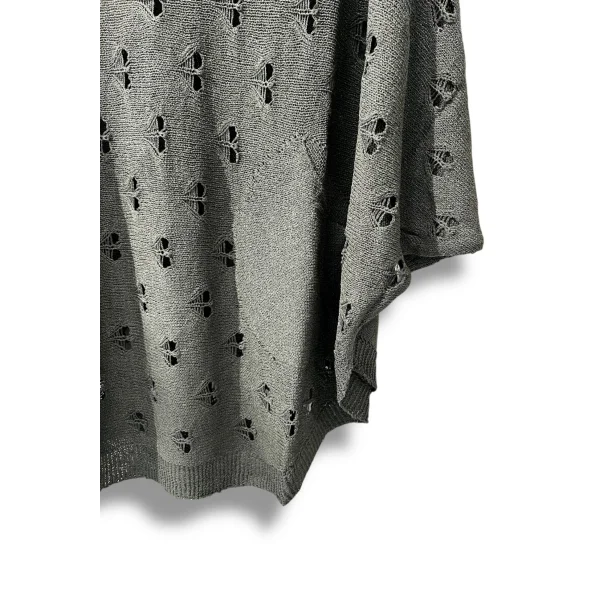Oversize Merserize Triko Bluz - Delikli Desenli Kazak (38-52 Beden)