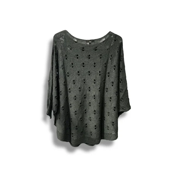 Oversize Merserize Triko Bluz - Delikli Desenli Kazak (38-52 Beden)