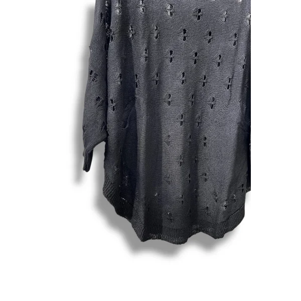 Oversize Merserize Triko Bluz - Delikli Desenli Kazak (38-52 Beden)