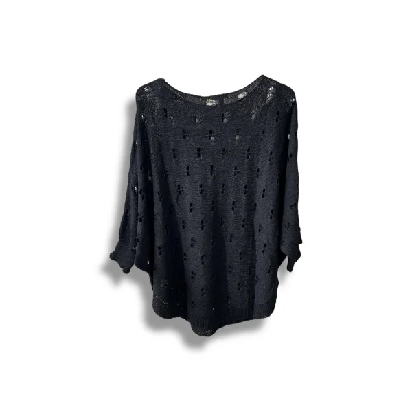 Oversize Merserize Triko Bluz - Delikli Desenli Kazak (38-52 Beden)