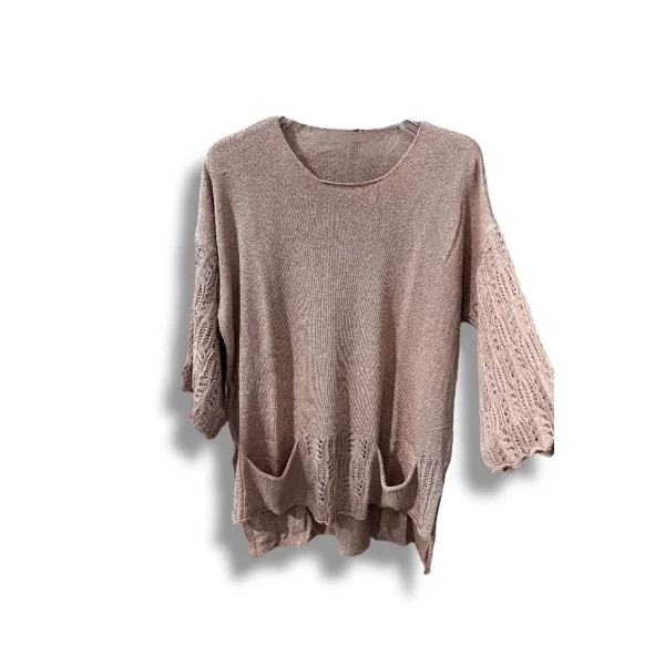 Merserize Oversize Triko Bluz – Standart Beden (38-48 Uyumlu) – Şık ve Rahat Tasarım