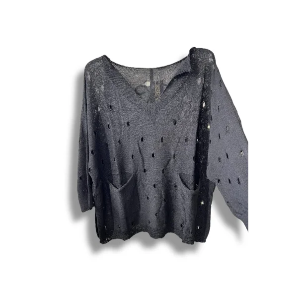 Kadın Merserize Oversize Triko Bluz – Standart Beden (38-48 Uyumlu) – Şık ve Rahat Yazlık Kazak