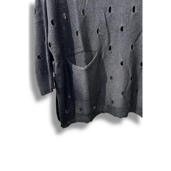 Kadın Merserize Oversize Triko Bluz – Standart Beden (38-48 Uyumlu) – Şık ve Rahat Yazlık Kazak