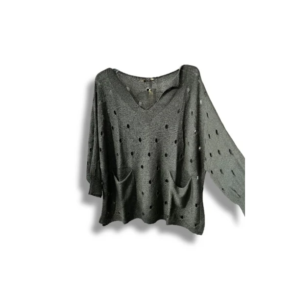 Kadın Merserize Oversize Triko Bluz – Standart Beden (38-48 Uyumlu) – Şık ve Rahat Yazlık Kazak