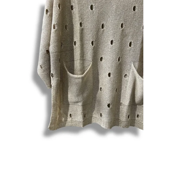 Kadın Merserize Oversize Triko Bluz – Standart Beden (38-48 Uyumlu) – Şık ve Rahat Yazlık Kazak