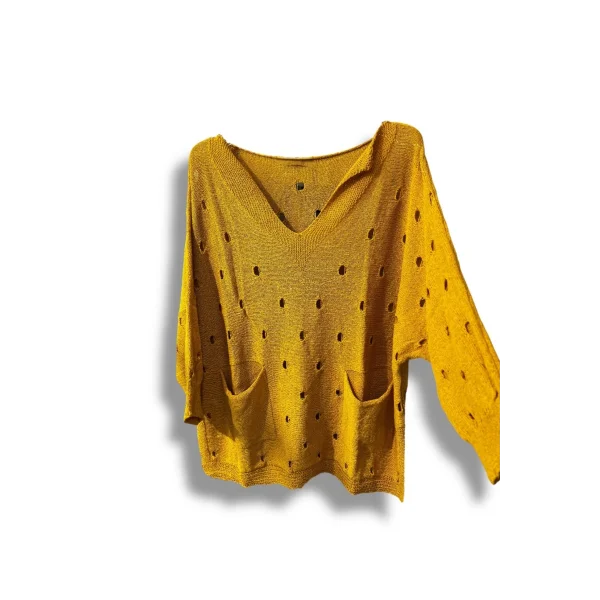 Kadın Merserize Oversize Triko Bluz – Standart Beden (38-48 Uyumlu) – Şık ve Rahat Yazlık Kazak