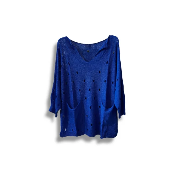Kadın Merserize Oversize Triko Bluz – Standart Beden (38-48 Uyumlu) – Şık ve Rahat Yazlık Kazak