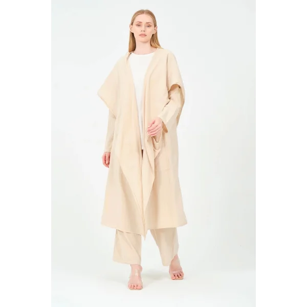 Kapüşonlu pantolon kimono takım