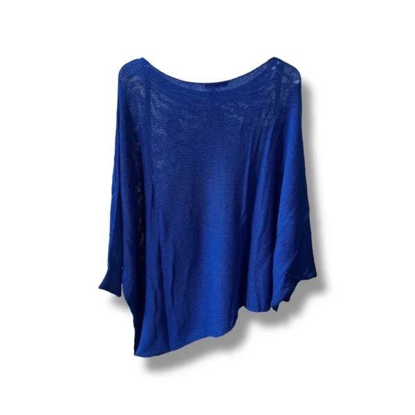 Oversize Cepli Merserize Bluz | 38-52 Beden Uyumlu Rahat Kalıp Triko